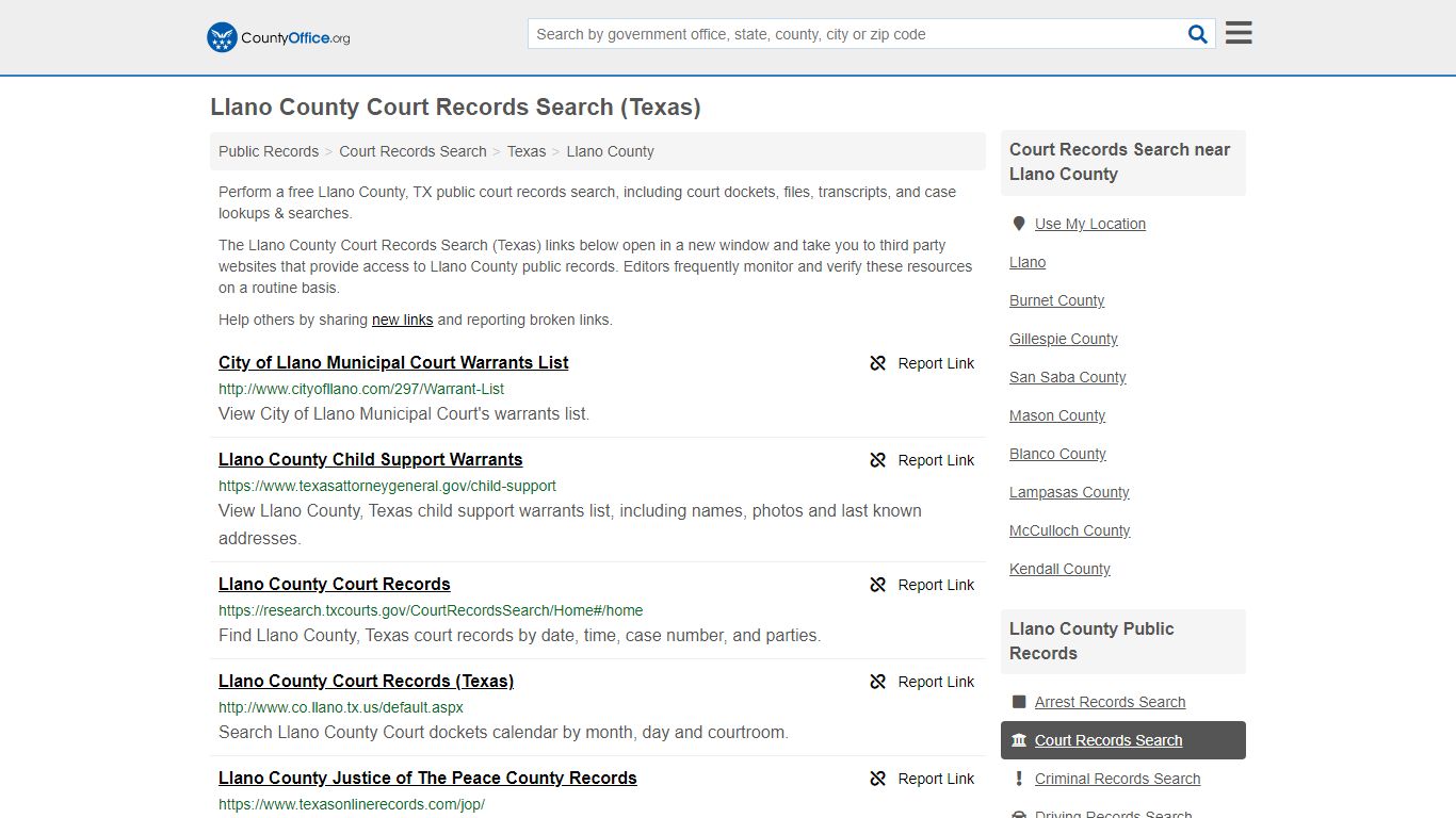 Court Records Search - Llano County, TX (Adoptions ...